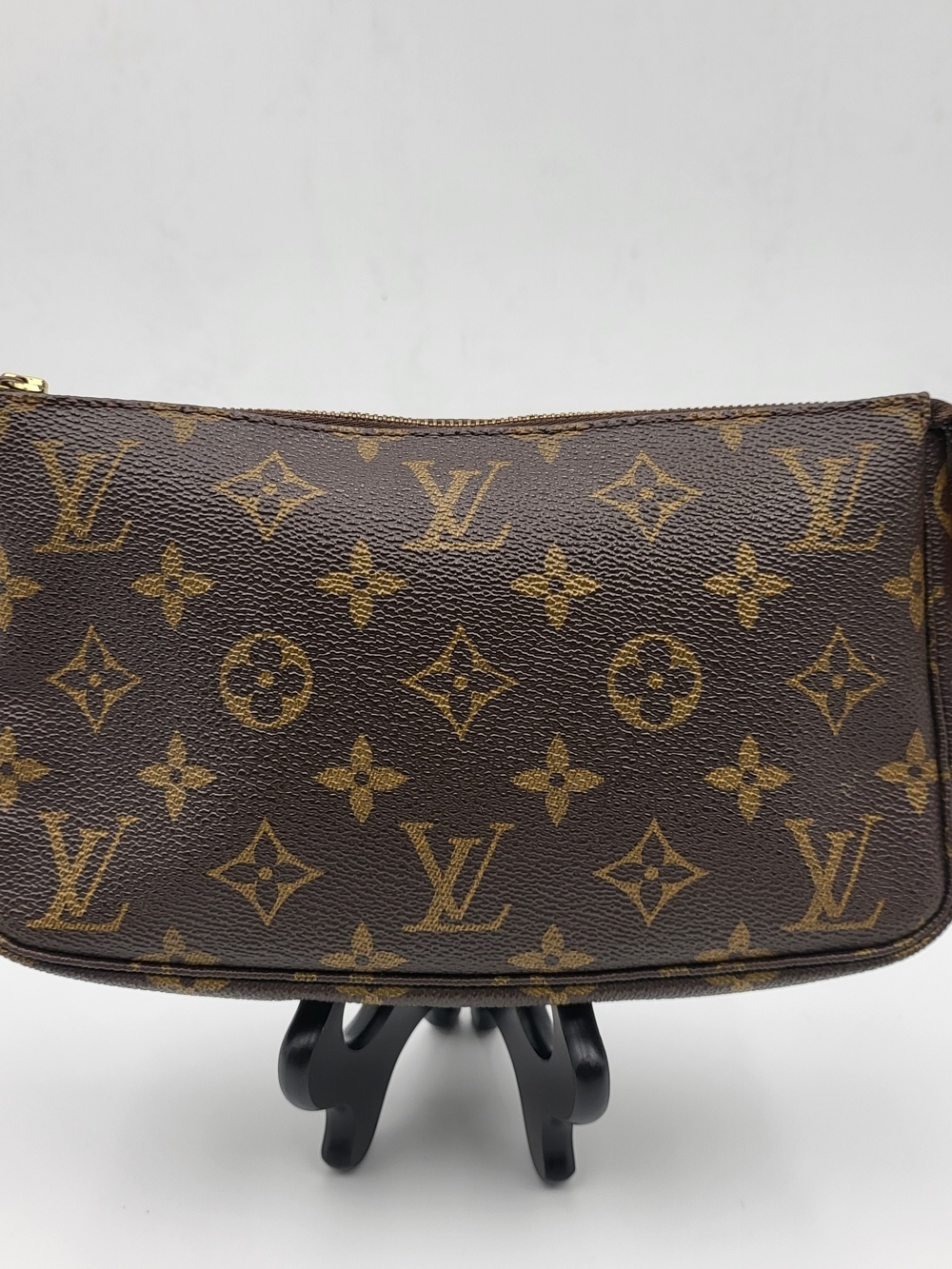 Louis Vuitton Brown Monogram Pochette Accessoires Shoulder Bag, Auth. w/COA. - Picture 6 of 15